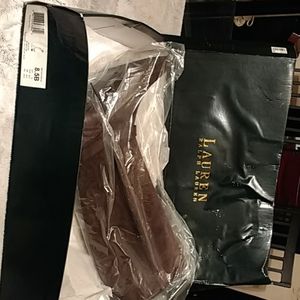 New Authentic Ralph Lauren brown leather/suede boo